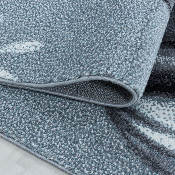 Funny Kaninchen baby kinderzimmer teppich kurzflor rund Ø 160cm blau