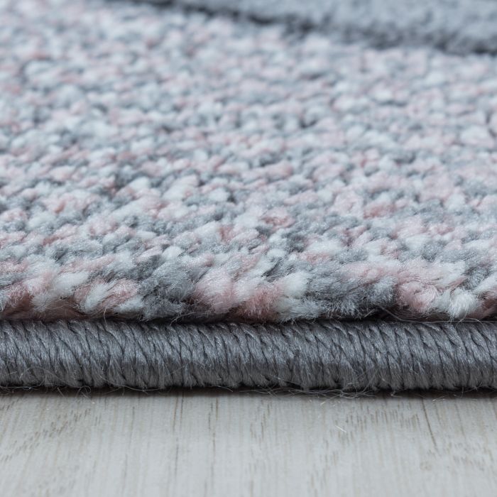 Funny Kaninchen baby kinderzimmer teppich kurzflor rund Ø 160cm rosa