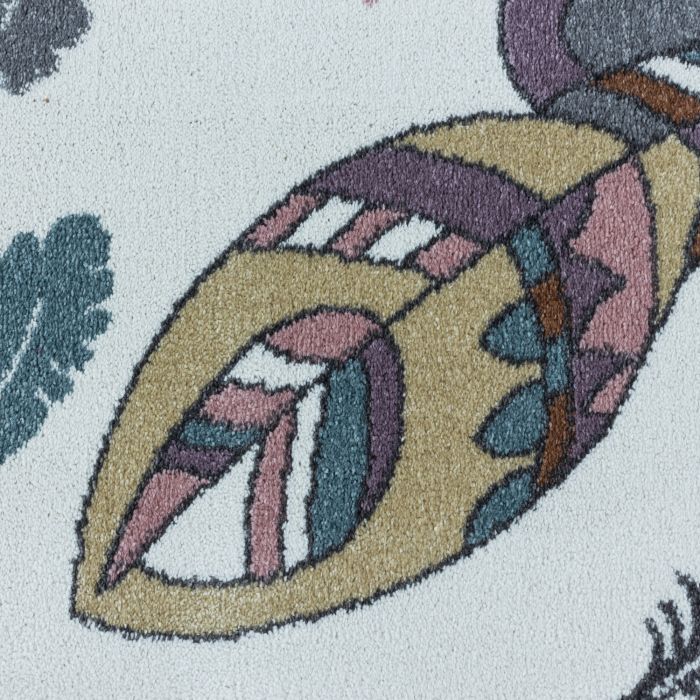 Funny Biber baby kinderzimmer teppich kurzflor rund Ø 160cm violett
