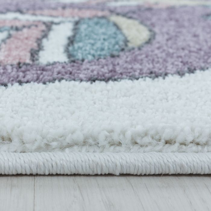 Funny Biber baby kinderzimmer teppich kurzflor rund Ø 160cm gelb