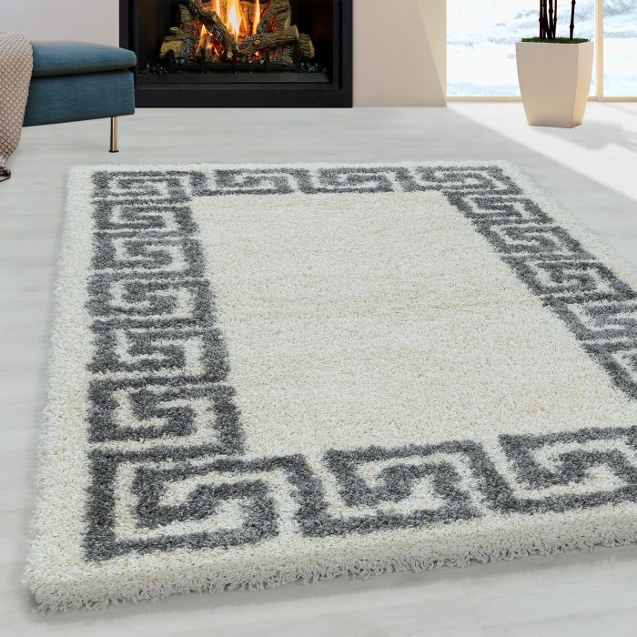 Hera Shaggy teppich hochflor rechteckig 200x290cm creme
