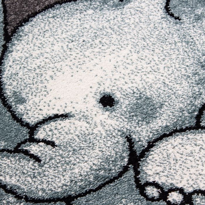 Kids Elefant kinderzimmer teppich kurzflor rechteckig 120x170cm blau