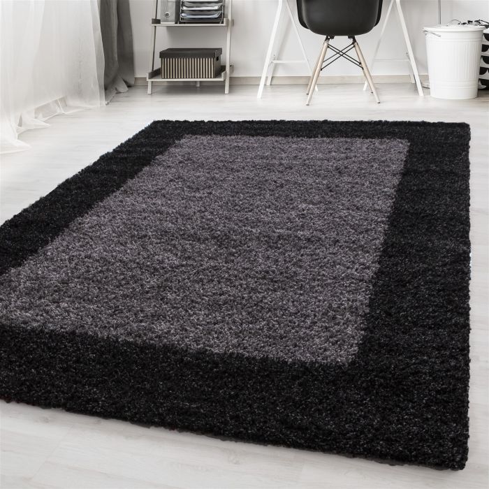 Life Shaggy Schatten teppich hochflor rechteckig 80x150cm anthrazit