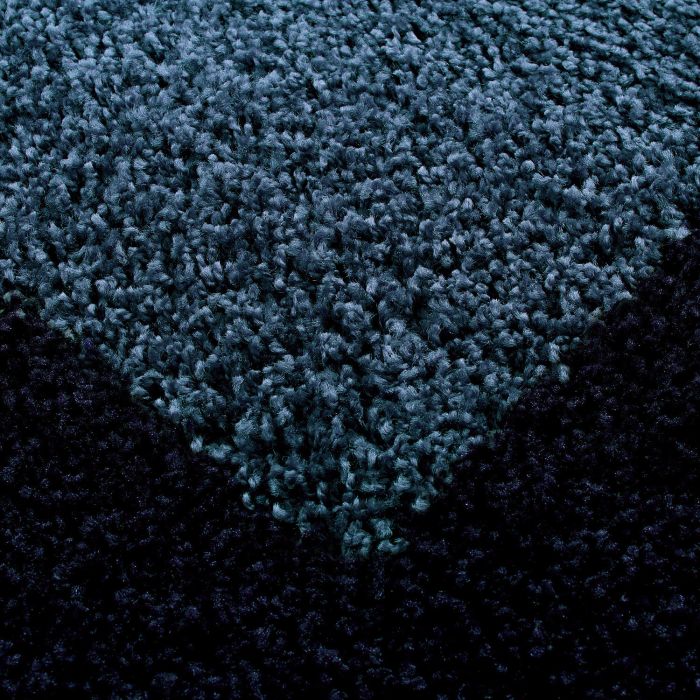 Life Shaggy Schatten teppich hochflor läufer 100x200cm navy blau