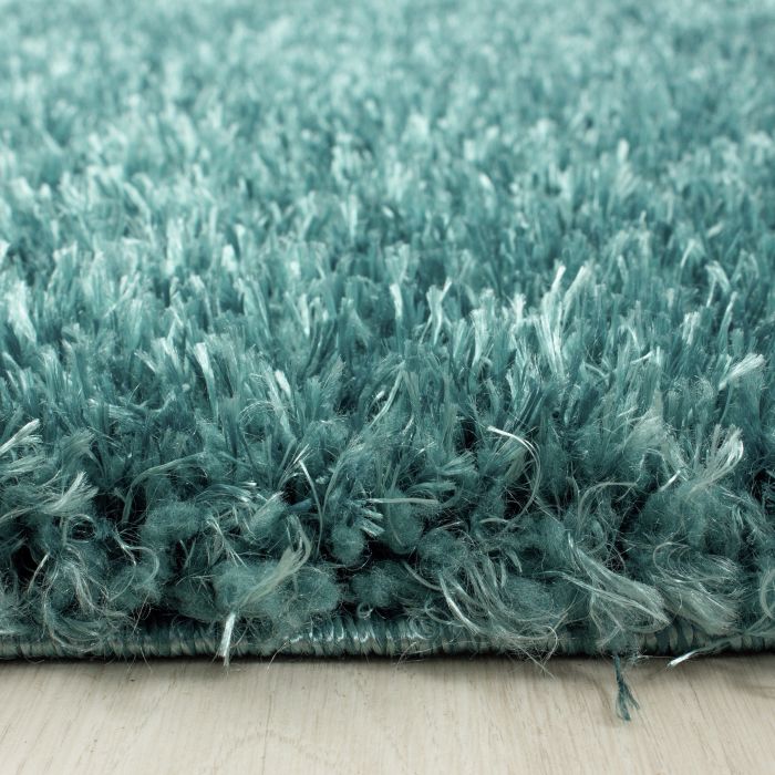 Brilliant Shaggy teppich hochflor rechteckig 80x150cm wasserblau