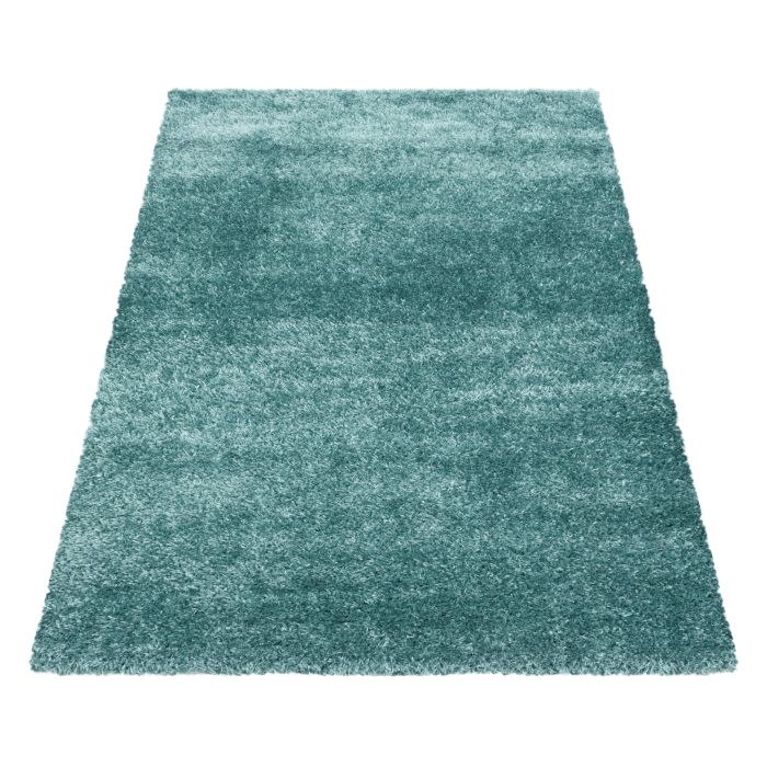Brilliant Shaggy teppich hochflor rechteckig 80x150cm wasserblau
