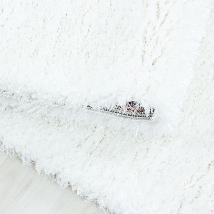 Brilliant Shaggy teppich hochflor rechteckig 80x150cm schneeweiß