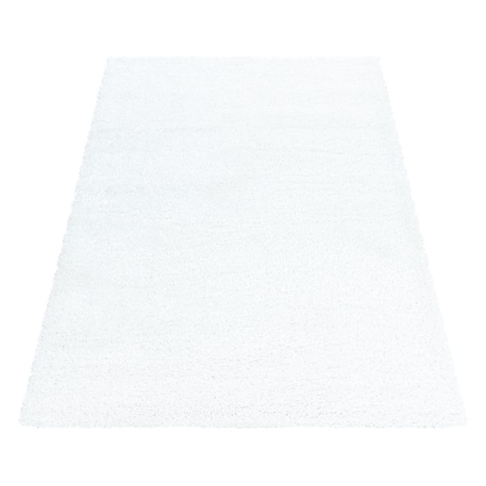Brilliant Shaggy teppich hochflor rechteckig 80x150cm schneeweiß
