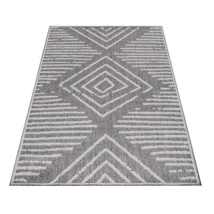 Aruba Aim teppich indoor/outdoor flachgewebt läufer 80x250cm grau