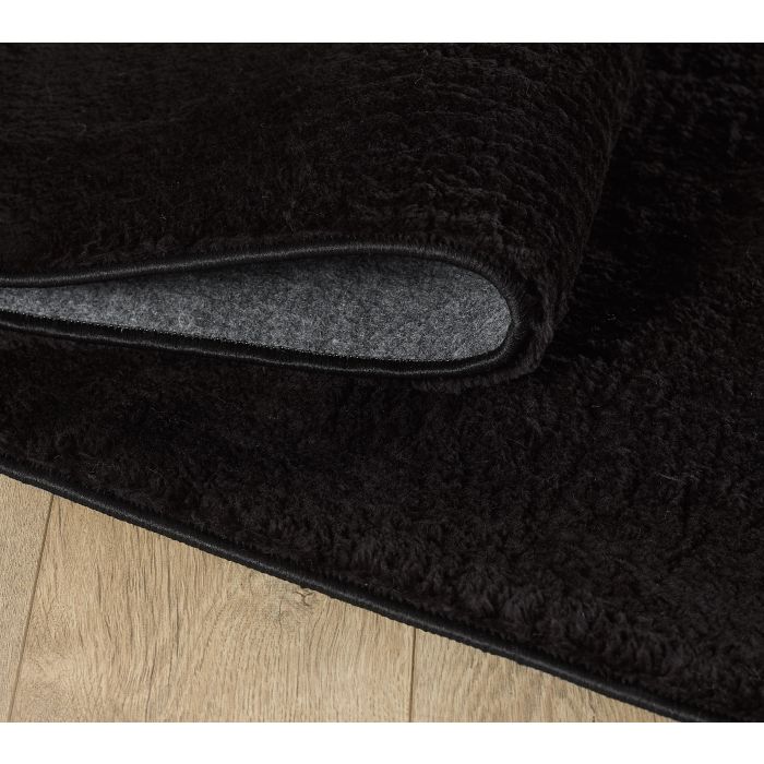 Catwalk anti-rutsch teppich kurzflor rechteckig 60x100cm schwarz