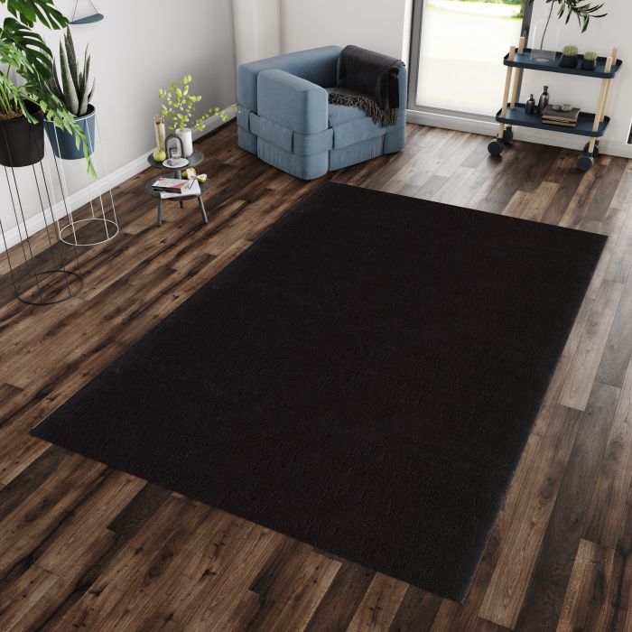 Catwalk anti-rutsch teppich kurzflor rechteckig 60x100cm schwarz