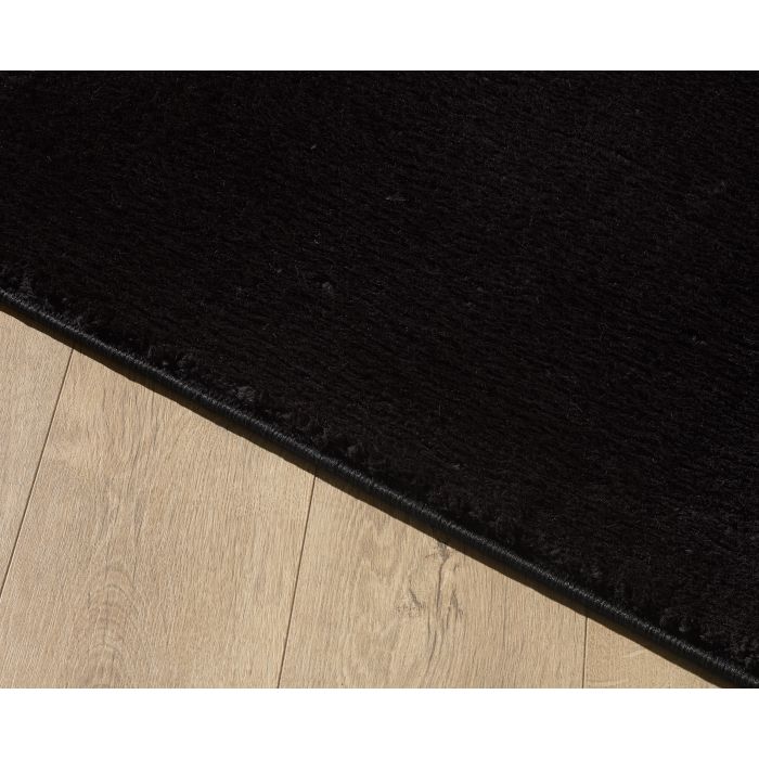 Catwalk anti-rutsch teppich kurzflor rechteckig 120x160cm schwarz