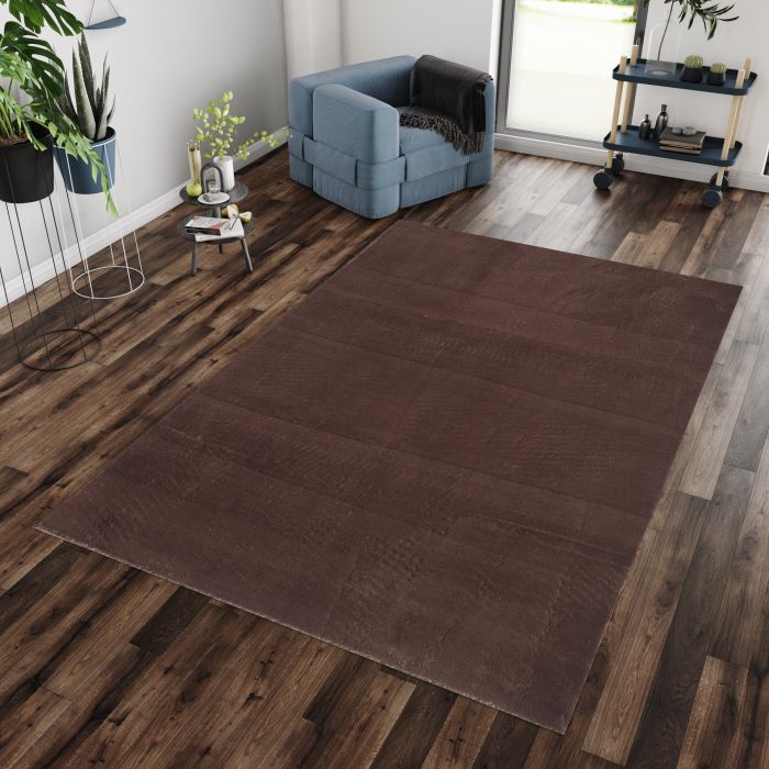 Catwalk anti-rutsch teppich kurzflor rechteckig 140x200cm braun