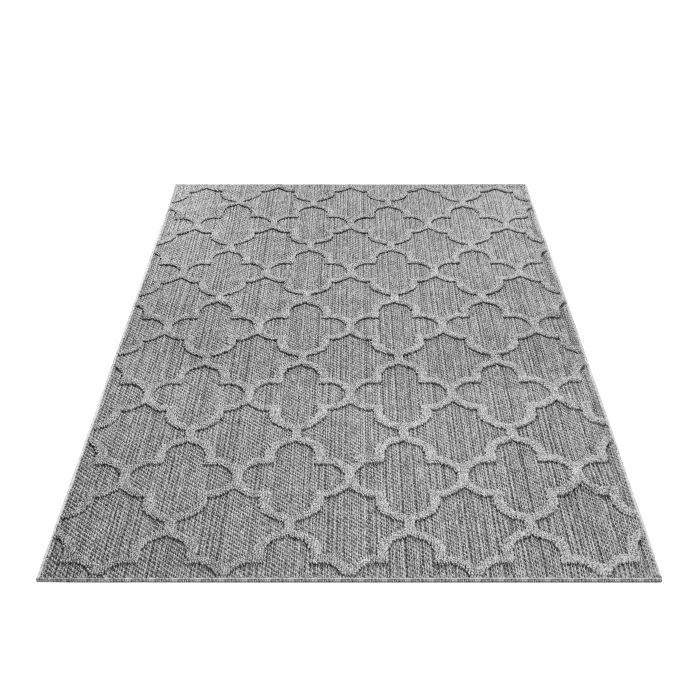 Patara Ottoman teppich indoor/outdoor rechteckig 80x150cm grau