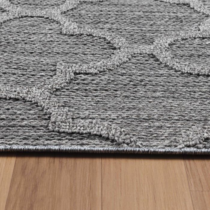 Patara Ottoman teppich indoor/outdoor rechteckig 200x290cm grau