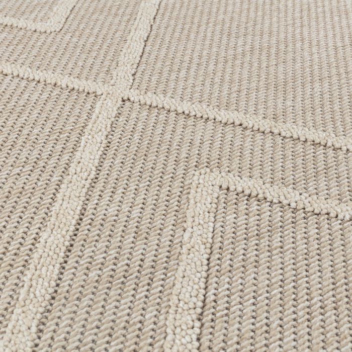 Patara Zigzag teppich indoor/outdoor rechteckig 80x150cm beige