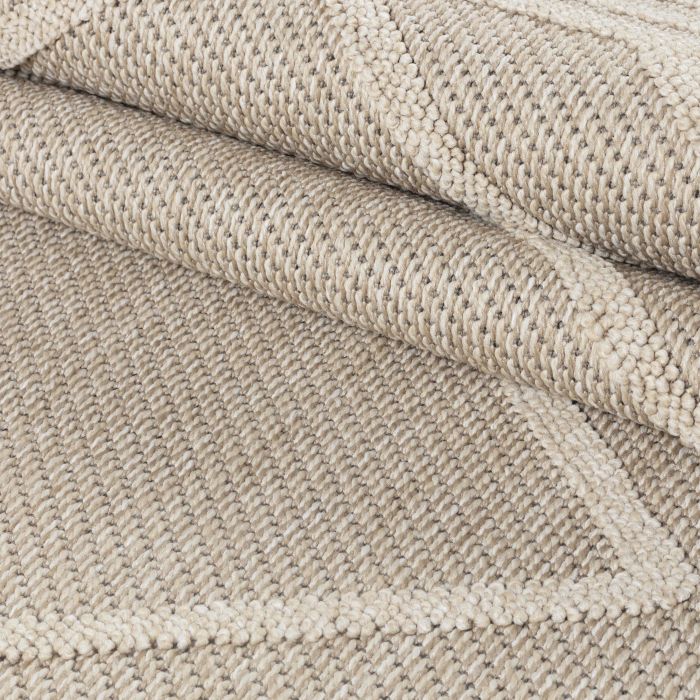 Patara Zigzag teppich indoor/outdoor rechteckig 80x150cm beige