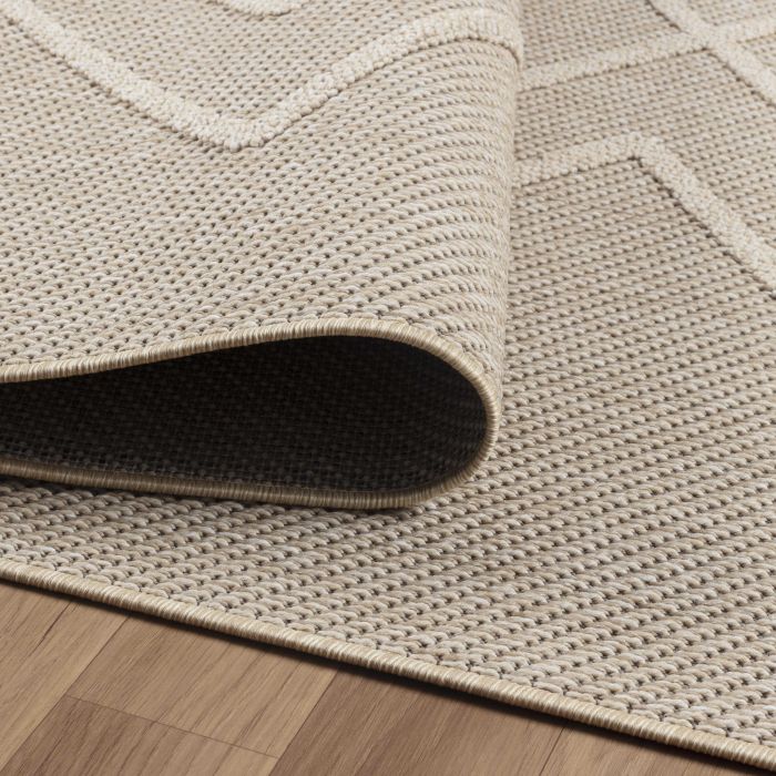 Patara Zigzag teppich indoor/outdoor rechteckig 80x150cm beige