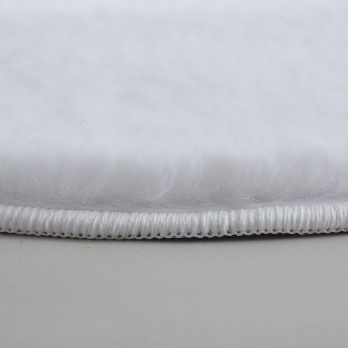 Caty Wolke kinderteppich einfarbiger fluffy hochflor 80x120cm weiß