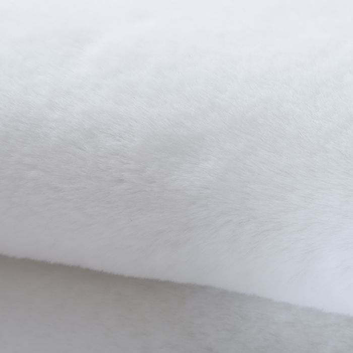 Caty Wolke kinderteppich einfarbiger fluffy hochflor 80x120cm weiß