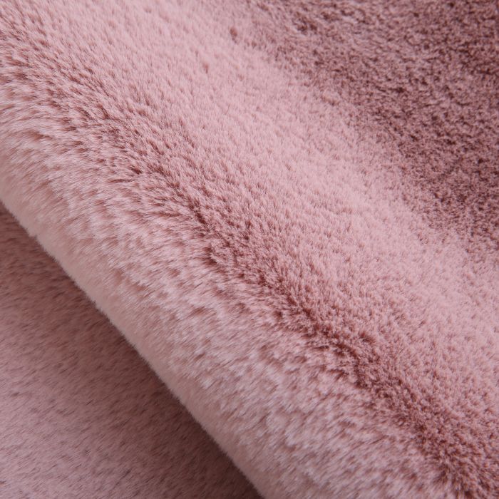 Caty Herz kinderteppich einfarbiger fluffy hochflor 90x90cm rosa