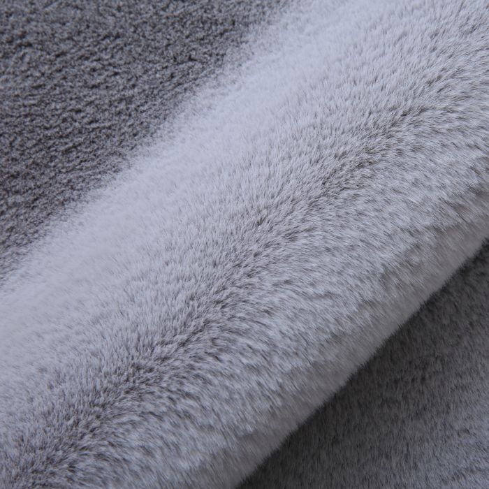 Caty Herz kinderteppich einfarbiger fluffy hochflor 90x90cm silber