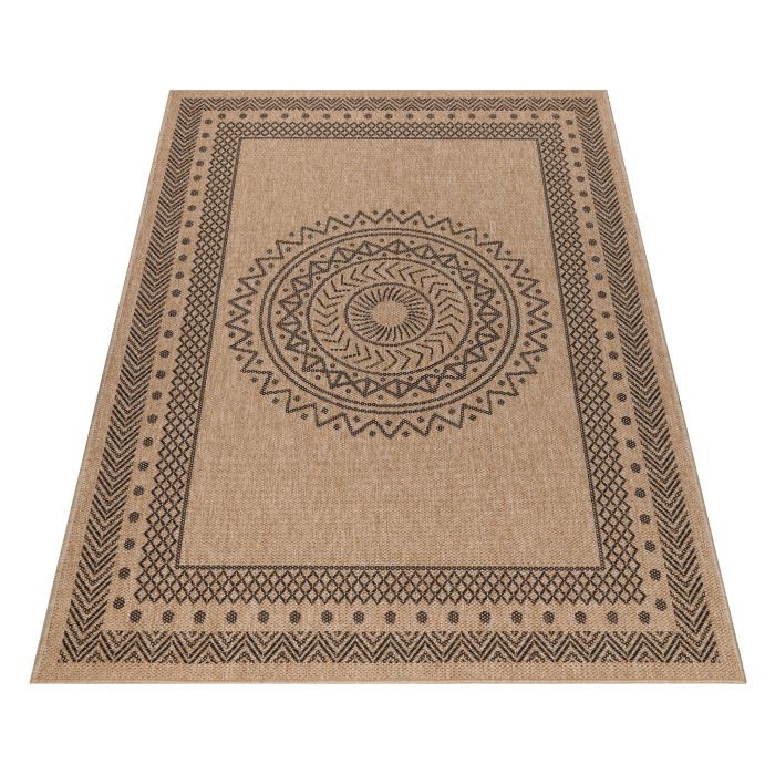 Dhaka Shapl teppich indoor/outdoor rechteckig 280x370cm jute schwarz