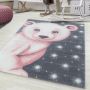 Bambi Eisbär kinderzimmer teppich kurzflor rechteckig 80x150cm rosa