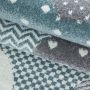 Bambi Wolken kinderzimmer teppich kurzflor rechteckig 80x150cm blau