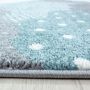 Bambi Wolken kinderzimmer teppich kurzflor rechteckig 160x230cm blau