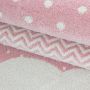 Bambi Wolken kinderzimmer teppich kurzflor rechteckig 80x150cm rosa