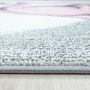 Bambi Reh kinderzimmer teppich kurzflor rechteckig 80x150cm rosa