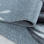 Funny Kaninchen baby kinderzimmer teppich kurzflor rund Ø 160cm blau