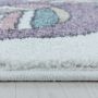 Funny Biber baby kinderzimmer teppich kurzflor rund Ø 120cm gelb