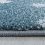 Funny Pinguin baby kinderzimmer teppich kurzflor rund Ø 160cm blau