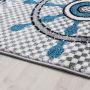 Kids Boot kinderzimmer teppich kurzflor rechteckig 120x170cm grau