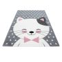 Kids Kätzchen kinderzimmer teppich kurzflor rechteckig 80x150cm rosa