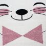 Kids Kätzchen kinderzimmer teppich kurzflor rechteckig 80x150cm rosa