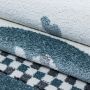 Kids Baby Elefant kinderzimmer teppich kurzflor rund Ø 120cm blau