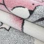 Kids Wolken kinderzimmer teppich kurzflor rechteckig 80x150cm rosa