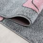 Kids Wolken kinderzimmer teppich kurzflor rechteckig 80x150cm rosa