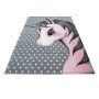 Kids Einhorn kinderzimmer teppich kurzflor rechteckig 160x230cm rosa