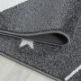 Kids Sterne kinderzimmer teppich kurzflor rechteckig 80x150cm grau