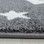 Kids Sterne kinderzimmer teppich kurzflor rechteckig 80x150cm grau