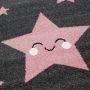 Kids Sterne kinderzimmer teppich kurzflor rechteckig 80x150cm rosa