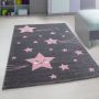 Kids Sterne kinderzimmer teppich kurzflor rechteckig 160x230cm rosa