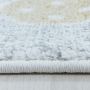Lucky Wolken baby kinderzimmer teppich kurzflor rund Ø 120cm weiß