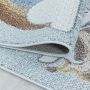 Lucky Giraffe baby kinderzimmer teppich kurzflor rund Ø 120cm blau