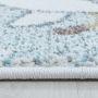 Lucky Giraffe baby kinderzimmer teppich kurzflor rund Ø 160cm blau
