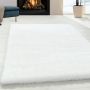 Brilliant Shaggy teppich hochflor rechteckig 80x150cm schneeweiß